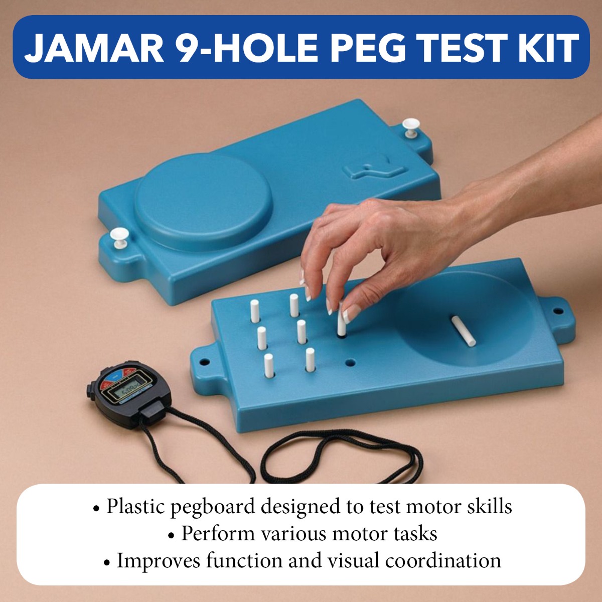 Jamar 9-Hole Peg Test Kit