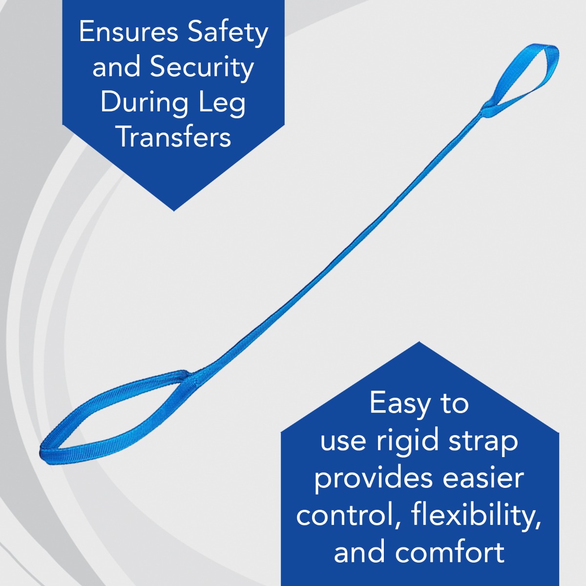 Leg lifter strap for safe and secure leg transfers

