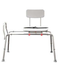 Tub transfer bench with gliding track