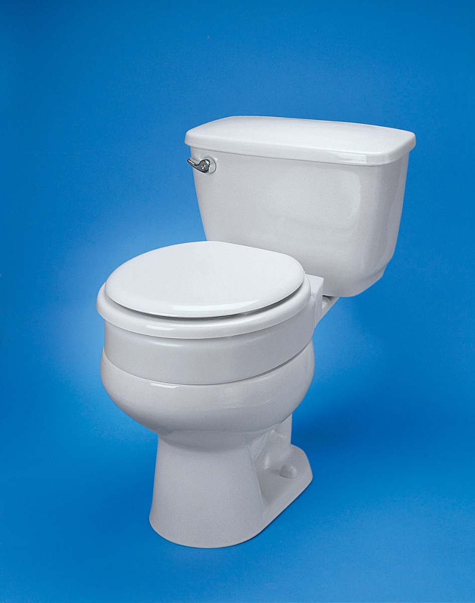 Elevated toilet seat top view