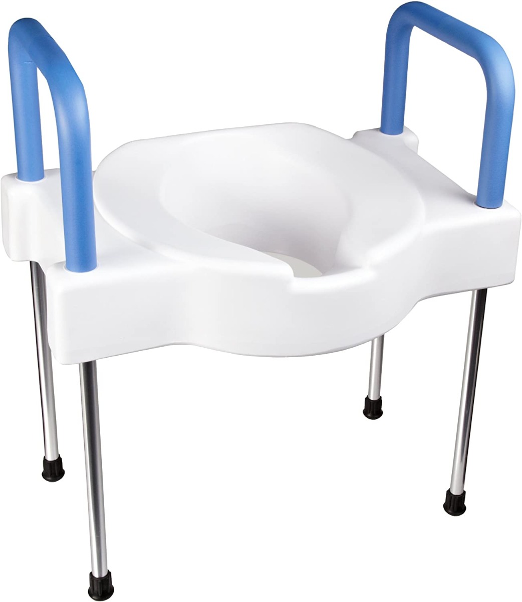 Extra Wide Tall Ette Elevated Toilet Seat with Legs Performance