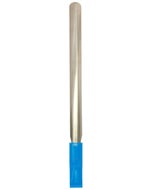 Stainless steel shoehorn/sock aid with plastic handle with hook