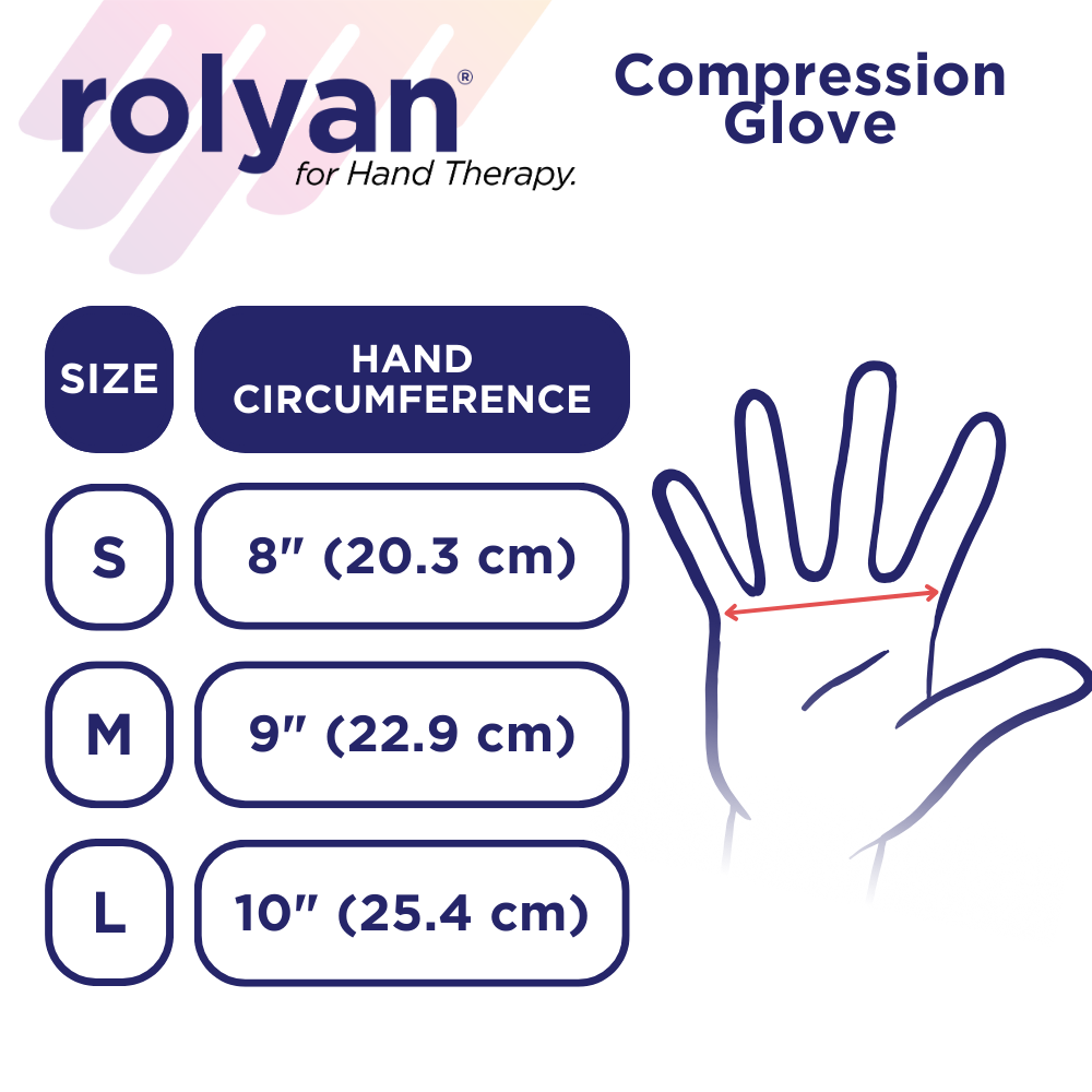 Rolyan Compression Gloves, Wrist Length