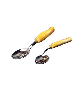 Plastisol-Coated Child's Bent Spoons