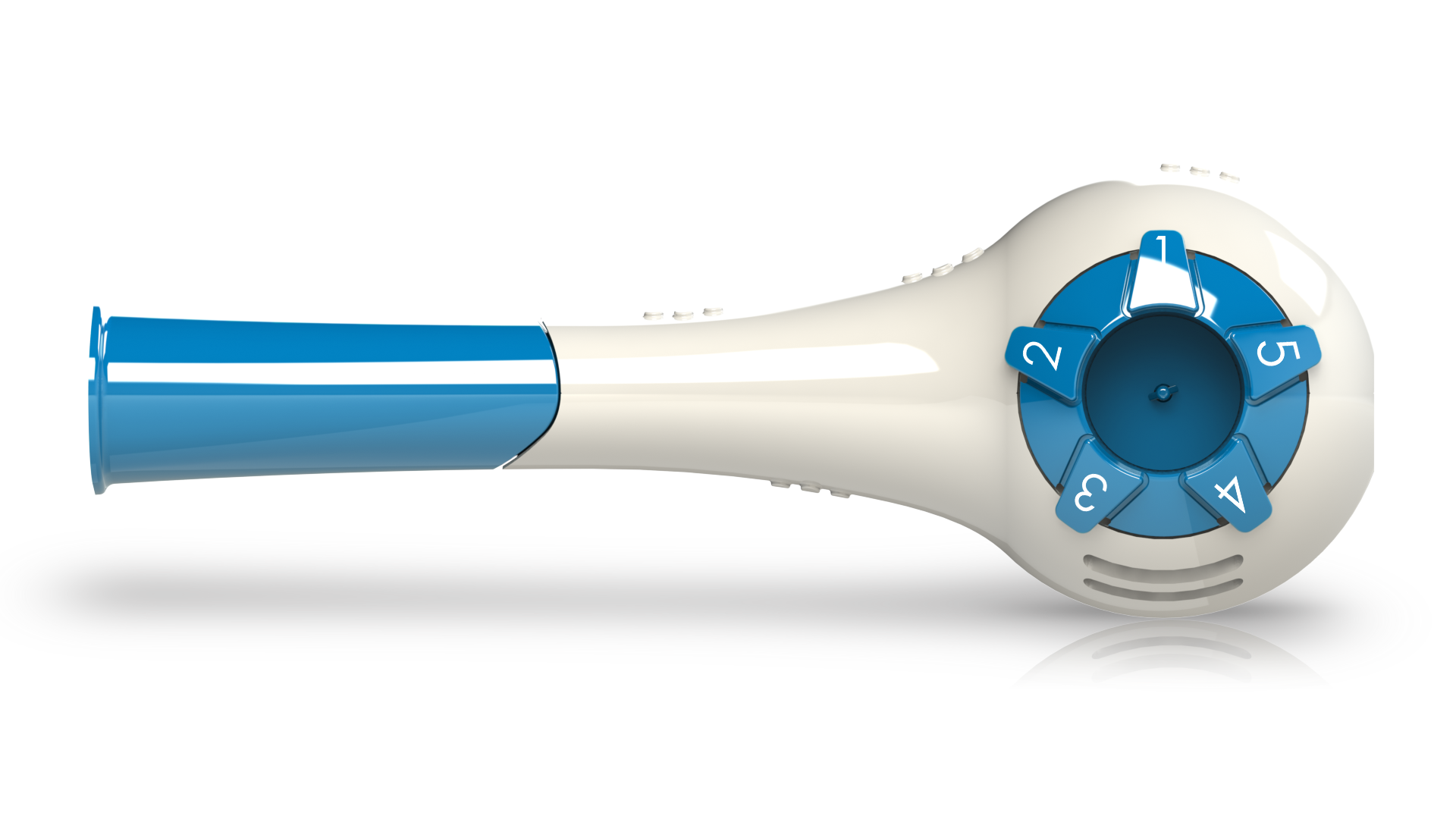 The Breather 1.1 Respiratory Muscle Trainer - mouthpiece view 