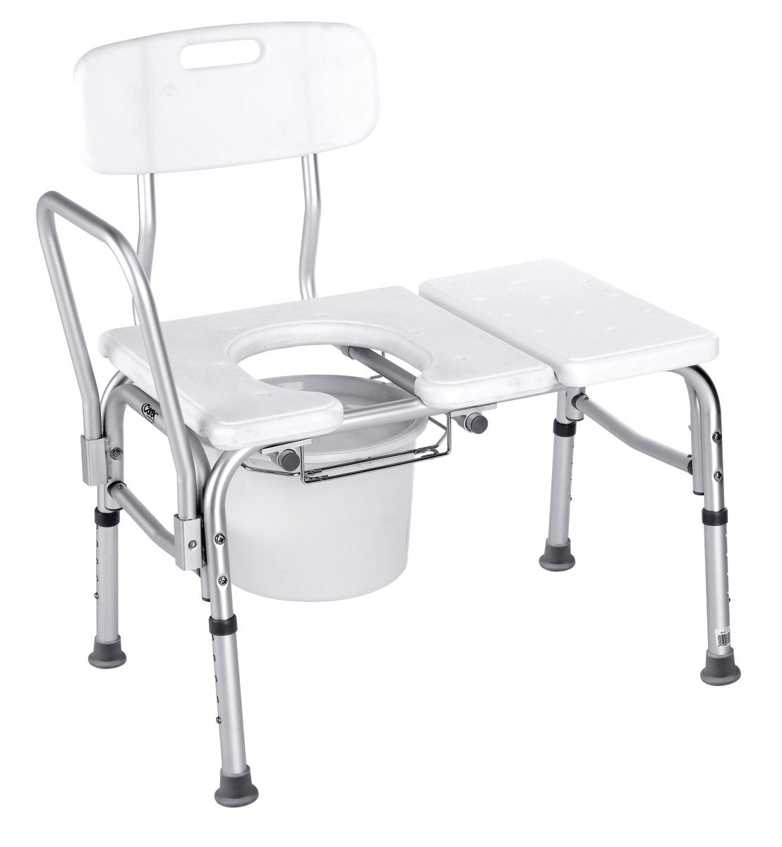 Tub transfer bench with commode sale cutout
