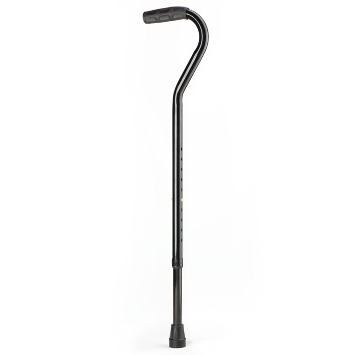 Drive Medical Adjustable Height Offset Handle Cane with Gel Hand Grip,  Adjustable Offset Handle Cane