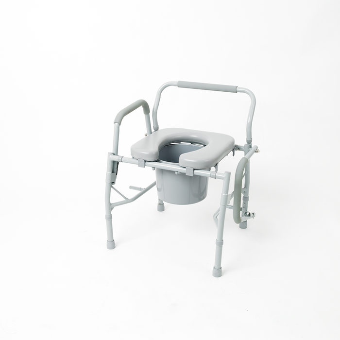 Commode with drop arms, deluxe steel, 19-23 Commode with drop arms, deluxe steel, 19-23