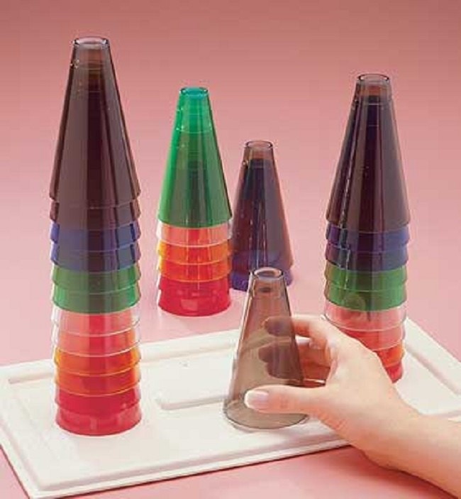 Stacking Cones w/ Wooden Base, Set of 30