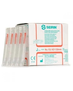 Seirin J-Type Needles - box close up