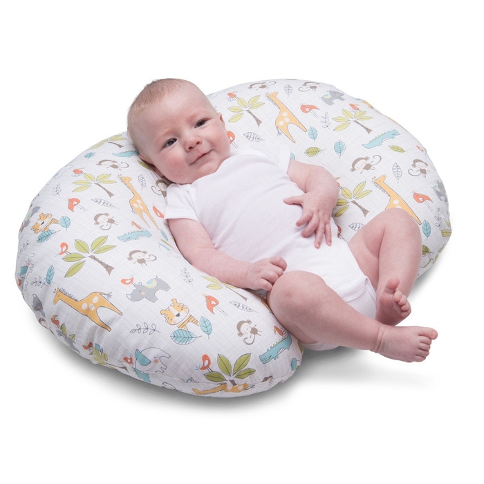 Boppy Bare Naked Pillow w/ Jungle Beat Slipcover Performance Health