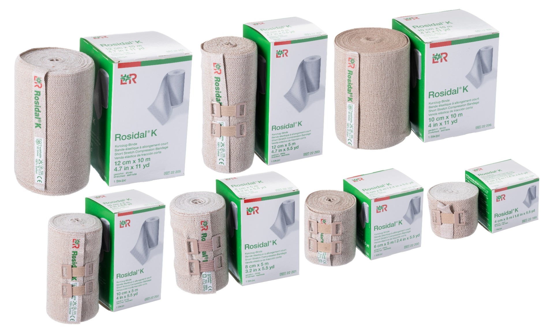 Rosidal K Short Stretch Compression Bandage - 100% Cotton - Group