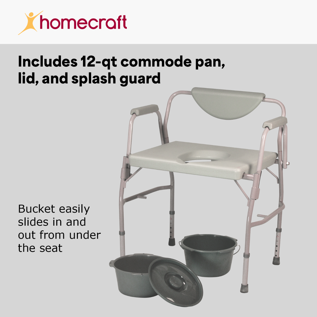 Homecraft Deluxe Bariatric Drop Arm Commode