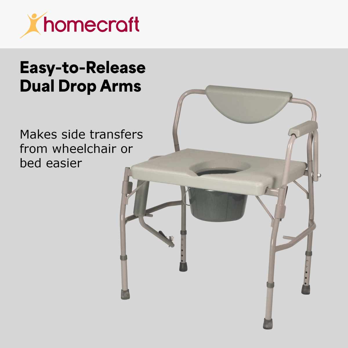 Homecraft Deluxe Bariatric Drop Arm Commode